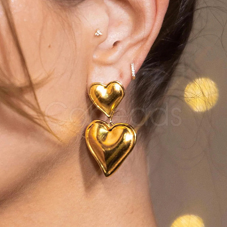 Alloy Dangle Stud Earrings WG37B66-03-1