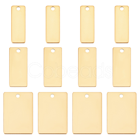 12Pcs 3 Style Ion Plating(IP) 201 Stainless Steel Pendant STAS-DC0006-02-1