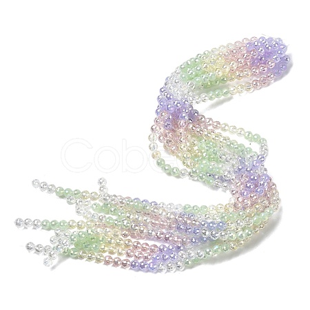 Electroplate Glass Beads Strands EGLA-D300-06-6mm-18-1
