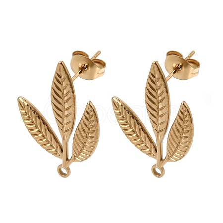 304 Stainless Steel Stud Earring Findings SA-CBAA9A2-02G-02-1