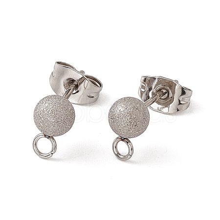 Non-Tarnish 304 Stainless Steel Stud Earring Findings STAS-E179-05C-P-1