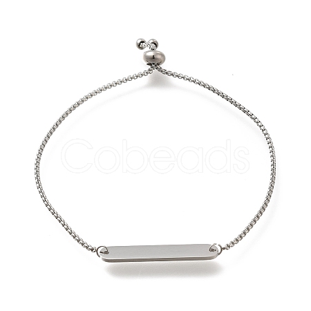 Non-Tarnish 304 Stainless Steel Box Chain Slider Bracelets BJEW-M233-03P-1