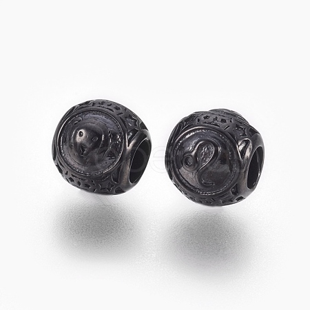 316 Surgical Stainless Steel European Beads STAS-F195-128B-05-1