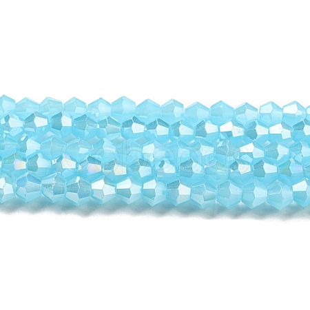 Imitation Jade Electroplate Glass Beads Strands EGLA-A039-J4mm-B03-1