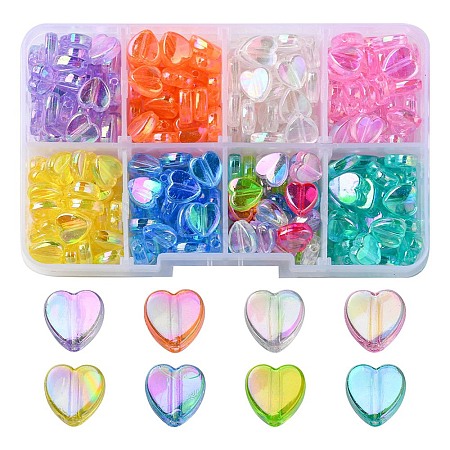 320Pcs 8 Style Transparent Acrylic Beads TACR-YW0001-65-1