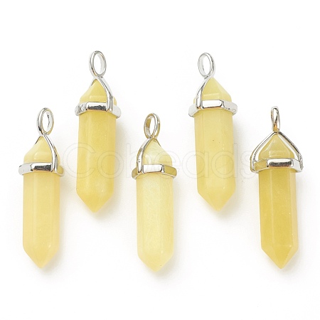Natural Peridot Pointed Pendants G-M378-01P-A32-1