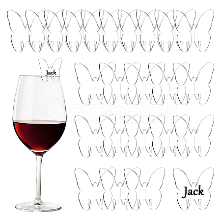 24Pcs Acrylic Wine Glass Charms AJEW-FG0003-46D-1
