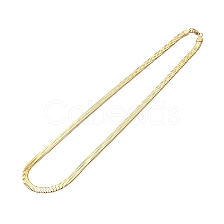 Ion Plating(IP) 304 Stainless Steel Herringbone Chain Necklace for Men Women NJEW-E076-04E-G-1