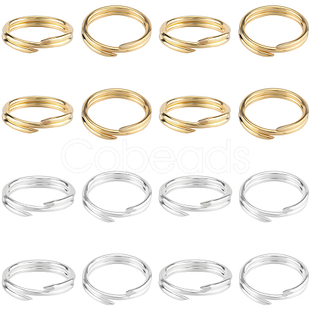 20Pcs 2 Colors 925 Sterling Silver Split Jump Rings STER-SC0001-41A-1