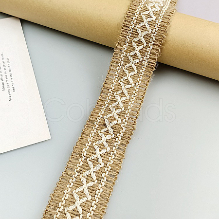 Flat Burlap Lace Ribbons HULI-PW0002-062E-1