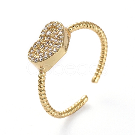 Adjustable Brass Cuff Finger Rings RJEW-G096-23G-1