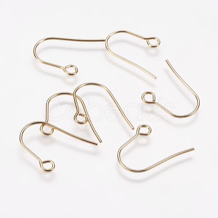304 Stainless Steel Earring Hooks X-STAS-F142-01G-1