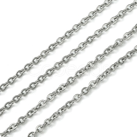 Tarnish Resistant 304 Stainless Steel Cable Chains CHS-H001-2mm-15P-1