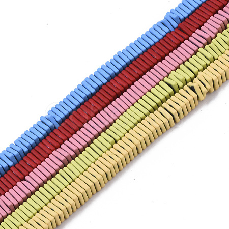 Spray Painted Non-magnetic Synthetic Hematite Beads Strands G-R468-01-M-1