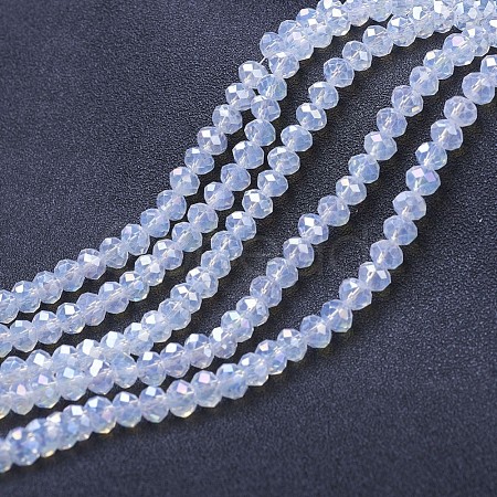 Electroplate Glass Beads Strands EGLA-A034-J4mm-B06-1