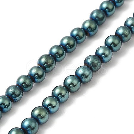 Electroplate Synthetic Magnetic Hematite Beads Strands G-E602-01B-1