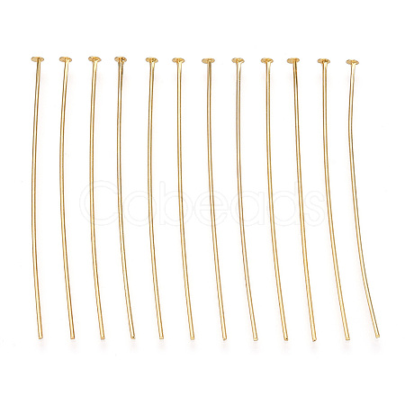 Brass Flat Head Pins KK-G331-11-0.7x51-1