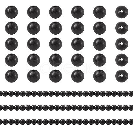 1 Strand Natural Shungite Beads Strands G-TA0003-34A-1