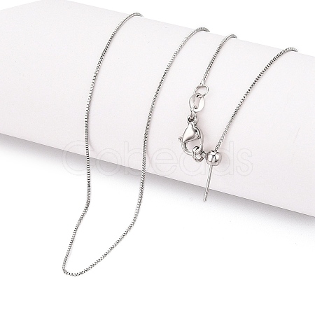 Brass Box Chain Necklaces for Women NJEW-G084-09P-1
