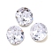 Glass Rhinestone Cabochons, Flat Back & Back Plated, Faceted, Diamond, Alexandrite, 8x4mm