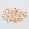 Eco-Friendly Plastic Ear Nuts, Earring Backs, with 304 Stainless Steel Findings, Heart, White, Golden, 5.5x6x5~5.5mm, Hole: 1.2~1.4mm