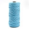 Cotton String Threads, Macrame Cord, Decorative String Threads, for DIY Crafts, Gift Wrapping and Jewelry Making, Light Sky Blue, 3mm, about 109.36 Yards(100m)/Roll.