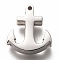 Non-Tarnish 304 Stainless Steel Slide Charms, Anchor, Stainless Steel Color, 12x10.5x3.5mm, Hole: 8x1.5mm