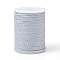 Round Waxed Polyester Cord, Taiwan Waxed Cord, Twisted Cord, Light Grey, 1mm, about 12.02 yards(11m)/roll