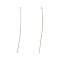 Brass Eye Pins, for Jewelry Making, Real 18K Gold Plated, 18 Gauge, 70x3.5mm, Hole: 1mm