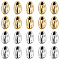 GOMAKERER 80Pcs 2 Colors Electroplated Shell Beads, Cowrie Shells, Platinum & Golden, 15~20x10~12x5~6mm, Hole: 12~14x2~3mm, 40pcs/color