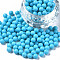 Plastic Water Soluble Fuse Beads, for Kids Crafts, DIY PE Melty Beads, Round, Deep Sky Blue, 5mm