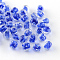 Handmade Luminous Lampwork Beads, Round, Blue, 8mm, Hole: 1mm