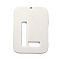 Non-Tarnish 304 Stainless Steel Pendants, Rectangle with Alphabet, Hollow, Letter.L, 32x22x1mm, Hole: 1.5mm