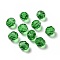 Glass K9 Glass, Imitation Austrian Crystal Beads, Faceted, Round, Green, 10mm, Hole: 1.4mm