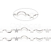 Tarnish Resistant 304 Stainless Steel Moon & Star Link Chains CHS-F015-03P-2