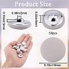 Gorgecraft 50Pcs 1-Hole Cloth Buttons DIY-GF0008-50A-2