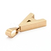 Ion Plating(IP) 304 Stainless Steel Letter Pendants STAS-H127-A-G-2