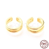 925 Sterling Silver Cuff Earrings EJEW-H124-07G-4