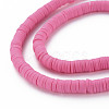 Handmade Polymer Clay Beads Strands CLAY-R089-6mm-051-3