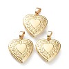 Brass Locket Pendants X-KK-P199-18G-1