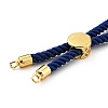 Half Finished Twisted Milan Rope Slider Bracelets FIND-G032-01G-5