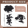 2Pcs Polyester Embroidery Flower Ornament Accessories PATC-LP0001-34-2