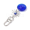 Evil Eye Lampwork Pendant Decorations HJEW-JM01997-01-5
