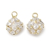 Brass Pave Clear Cubic Zirconia Charms CU-CBAD360-08G-02-1
