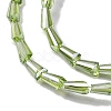 Transparent Electroplate Glass Beads Strands EGLA-H107-02A-PL05-3