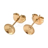 304 Stainless Steel Stud Earring Findings STAS-D389-03D-G-1