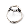 Adjustable 925 Sterling Silver Ring Components STER-C011-08AS-3