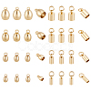 32Pcs 8 Style 201 Stainless Steel Cord Ends STAS-UN0027-12-1