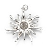 Brass Micro Pave Clear Cubic Zirconia Pendants ZIRC-P086-31P-2