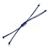 Korean Waxed Polyester Cord Braided Bracelets MAK-T010-03G-1
